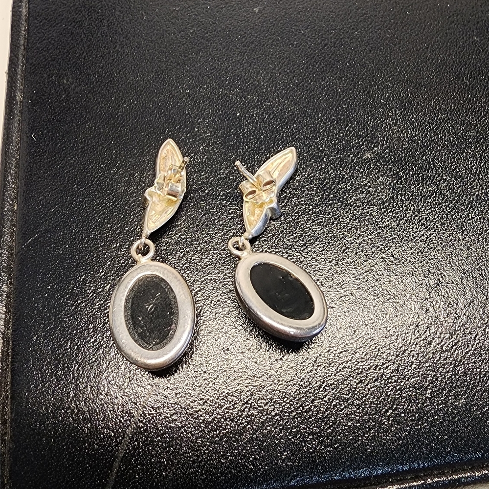 Elegant Silver and Gold Drop Earrings - Picture 5 of 5